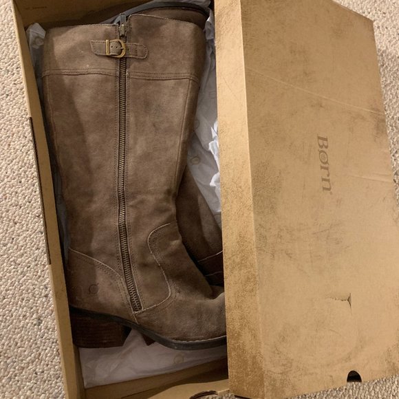 Born Shoes - Born Fannar Taupe Leather Boots Size 9